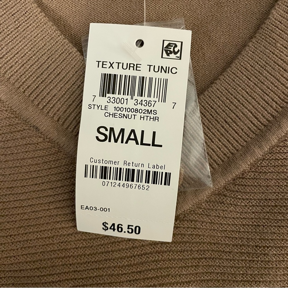 Tan V-Neck Sweater by Karen Scott Size: Small NWT!! 🤎 - Picture 15 of 16